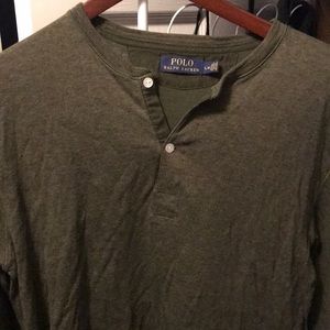 Men’s Polo Ralph Lauren Henley Army Green Large